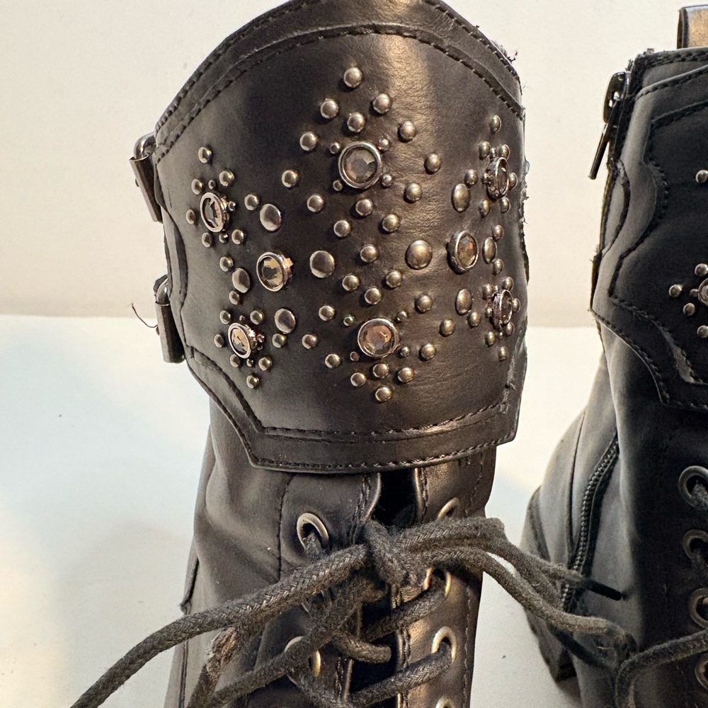 MIA Perry Black Studded Combat Boots size 8.5 - Picture 6 of 15